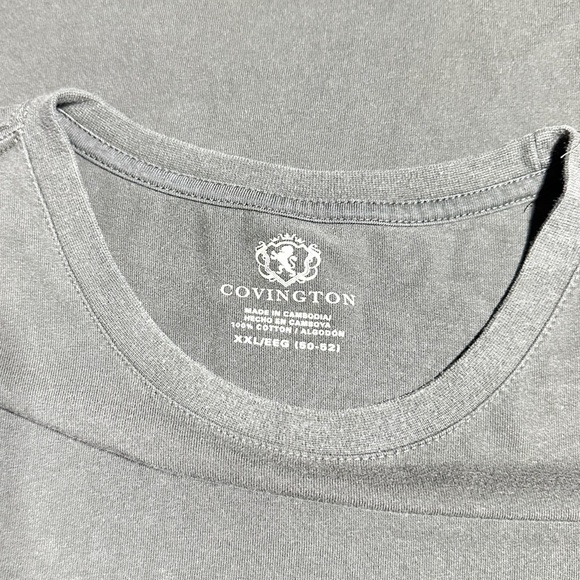 Covington Men’s XXL Light Army Green Pocket T-Shirt 100% Cotton Casual Tee - Picture 3 of 6